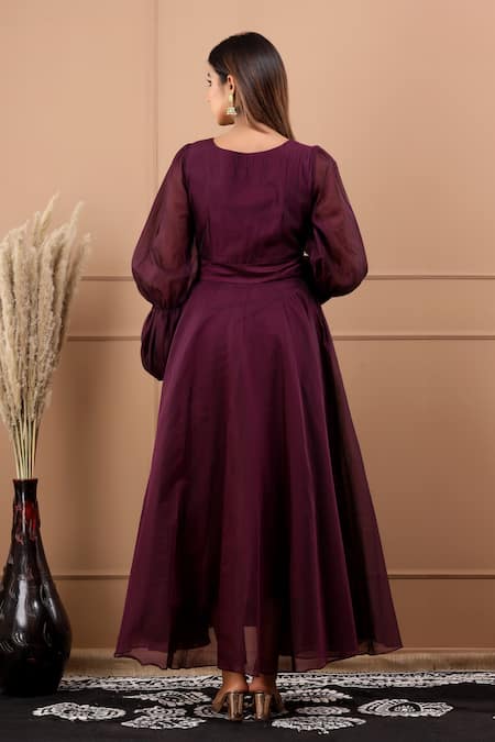 Suti Kapda Floral Handpainted Gown 