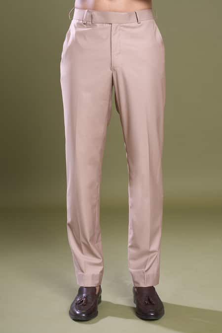 Buy Arihant Rai Sinha Beige Jacquard, Viscose, Satin Embroidery Bullian Blossom Bandhgala With Pant Buy_Arihant Rai Sinha_Beige Jacquard, Viscose, Satin Embroidery Bullian Blossom Bandhgala With Pant