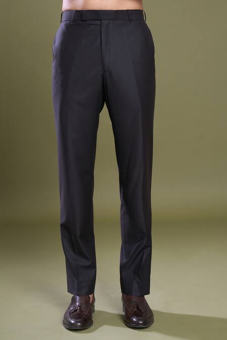 Arihant Rai Sinha_Black Velvet, Viscose, Satin Embroidery Embossed Galaxy Bandhgala With Pant_at_Aza_Fashions