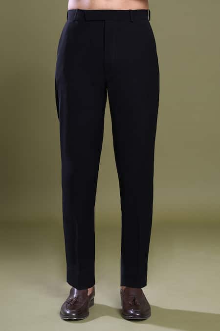 Arihant Rai Sinha_Black Viscose Embroidery Bloom Garden Bandhgala With Pant_at_Aza_Fashions