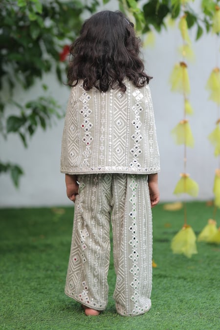 Shruti Jalan Embroidered Cape Pant Set 
