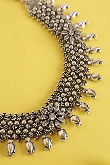 Mero Jewellery Cubic Zirconia Embellished Tribal Choker 