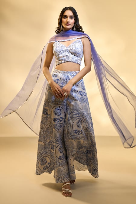 Aariyana Couture Floral Art Print Palazzo Set 