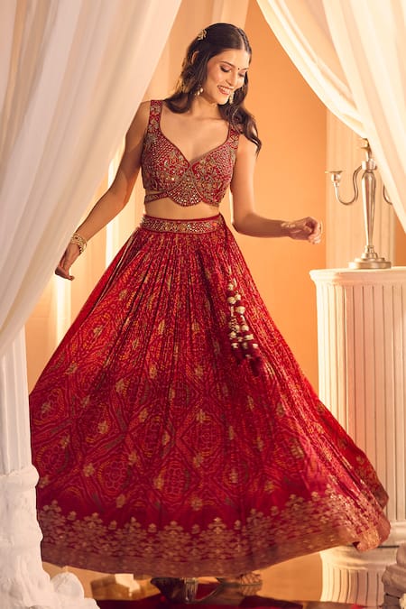 Alaya Advani Bandhani Pattern Lehenga & Blouse Set 