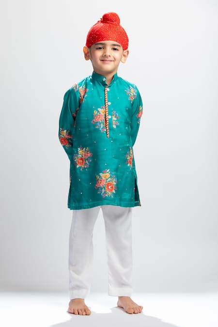 Mr Brat Floral Print Kurta Set 