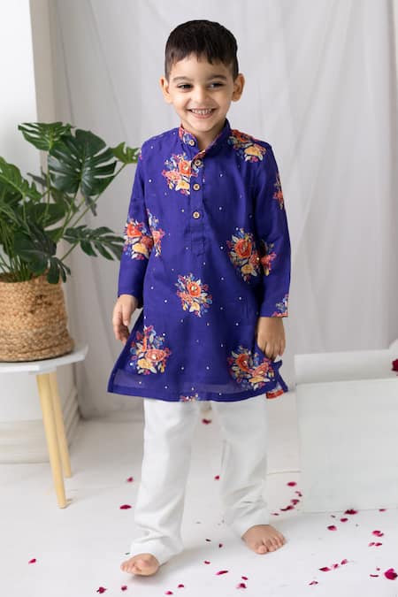 Mr Brat Big Floral Print Kurta Set 