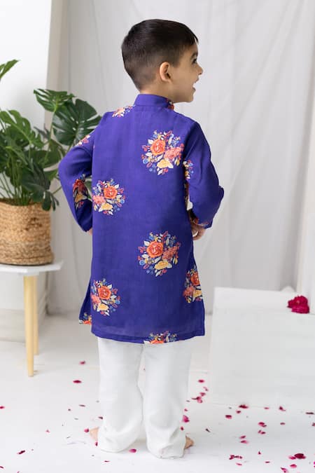 MR Brat Big Floral Print Kurta Set 