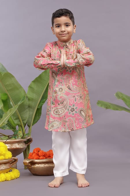 LA DEE DA Paisley Print Kurta With Pyjama 