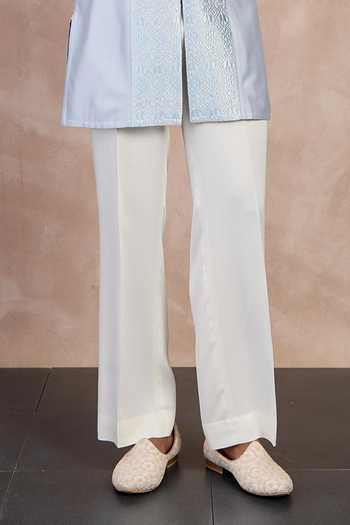 Buy Arjan Dugal Ivory Chanderi Silk, Viscose Embroidery Zaal Embrodiered Yoke Kurta With Pant Online at Aza Fashions Buy_Arjan Dugal_Ivory Chanderi Silk, Viscose Embroidery Zaal Embrodiered Yoke Kurta With Pant _Online_at_Aza_Fashions
