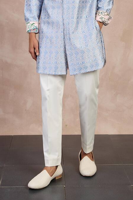 Buy_Arjan Dugal_Pink Cotton Satin Print Big Flower Straight Kurta With Pant _Online_at_Aza_Fashions