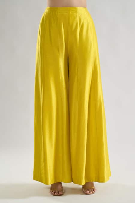 Buy_Gopi Vaid_Multi Color Chiffon, Tussar Sequins, Parul Floral Print Jacket Flared Pant Set 