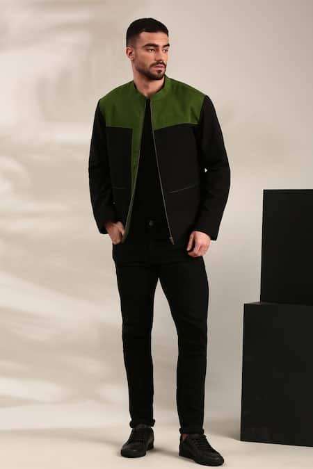 Mayank Modi - Men Panel Detailed Bomber Jacket 