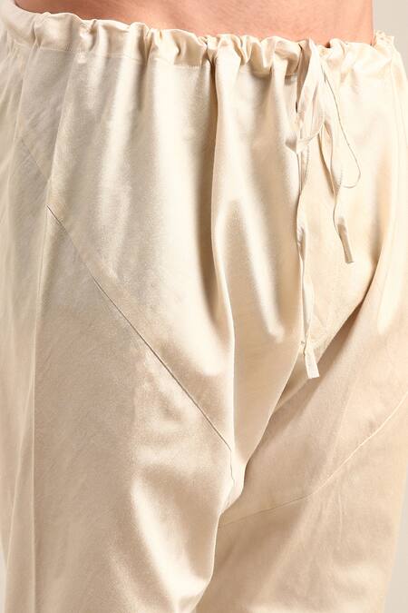 Shop Mayank Modi - Men Orange Linen Embroidery Floral Woven Straight Kurta With Churidar Shop_Mayank Modi - Men_Orange Linen Embroidery Floral Woven Straight Kurta With Churidar