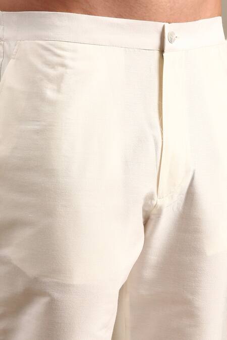 Mayank Modi - Men_Pink Chanderi Sequins Floral Embroidered Kurta Set For Kids_Online_at_Aza_Fashions