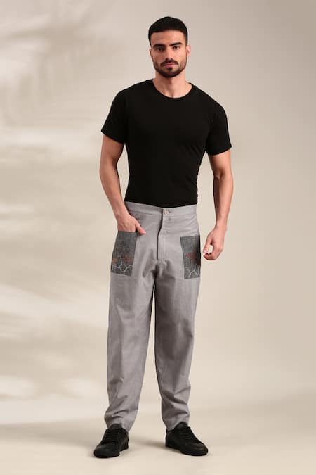 Mayank Modi - Men Patch Pocket Detailed Trouser 