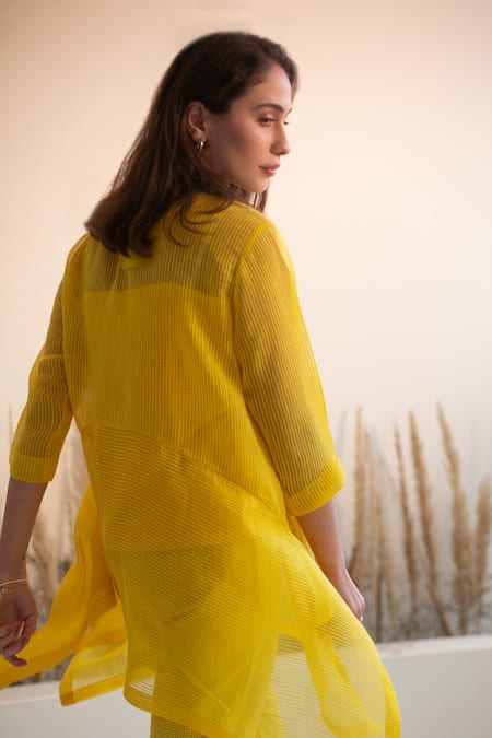 Oja Flora Crochet Work Kurta With Pant 