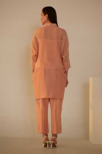 Oja Nature Motif Embroidered Kurta With Pant 