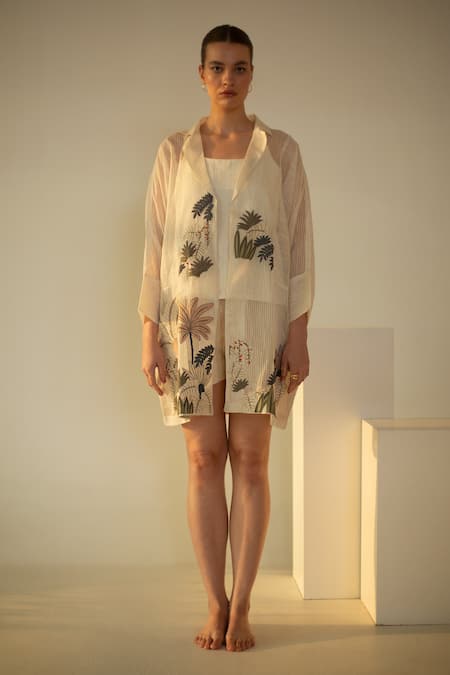 Oja Earthy Applique Shirt & Shorts Set 