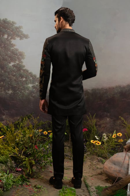 Yajy By Aditya Jain Kabandha Ramayan Forest Embroidered Achkan With Trouser 