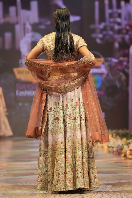 Rahul Singh Threadwork Embroidered Bridal Lehenga Set 