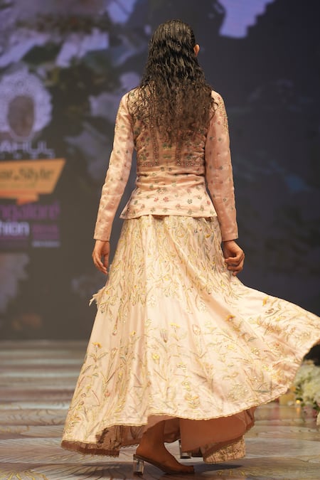 Rahul Singh Bead Embroidered Jacket & Lehenga Set 