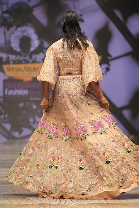 Rahul Singh Resham Embroidered Bridal Lehenga & Blouse Set 