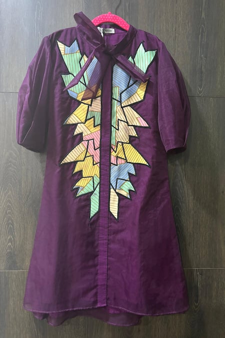 Little Weird By Neha Kankaria Embroidered Patchwork Dress 