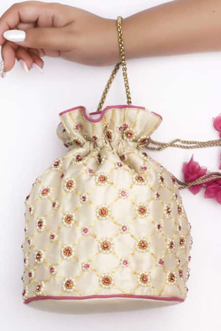 Vareli Bafna Keshi Embroidered Potli Bag 