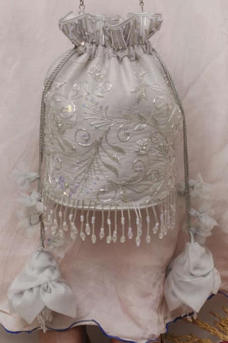 Vareli Bafna Opal Embroidered Potli Bag 