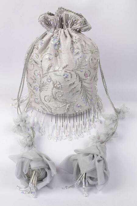 Shop Vareli Bafna Silver Embroidery Opal Potli Bag Online at Aza Fashions Shop_Vareli Bafna_Silver Embroidery Opal Potli Bag _Online_at_Aza_Fashions