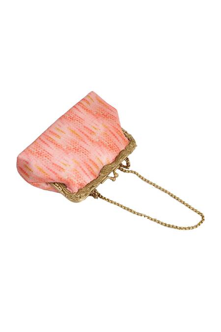 Vareli Bafna Bandhani Print Clutch 