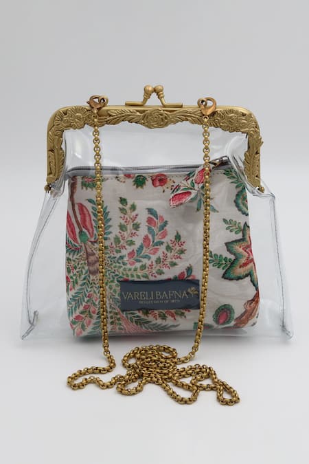 Vareli Bafna Shafaf Vinyl Clutch With Pouch 