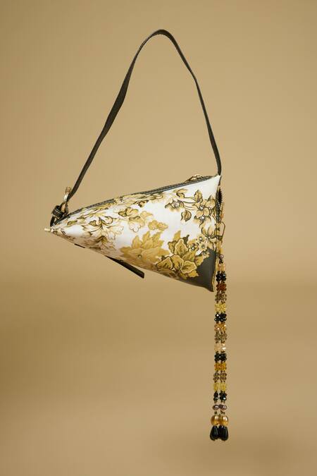 Buy The Garnish Company Black Printed Aasir Floral Triangular Bag Online at Aza Fashions Buy_The Garnish Company_Black Printed Aasir Floral Triangular Bag _Online_at_Aza_Fashions