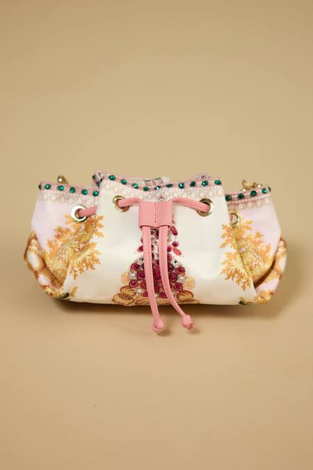 Shop The Garnish Company Pink Printed Nithar Pakeeza Bag at Aza Fashions Shop_The Garnish Company_Pink Printed Nithar Pakeeza Bag _at_Aza_Fashions