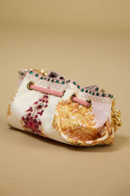 Buy The Garnish Company Pink Printed Nithar Pakeeza Bag Online at Aza Fashions Buy_The Garnish Company_Pink Printed Nithar Pakeeza Bag _Online_at_Aza_Fashions