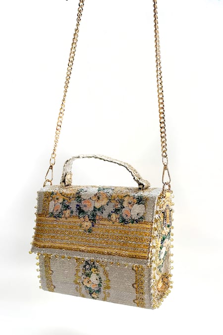 The Garnish Company Tindra Mon Amour Print Sequined Bag 