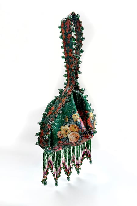 Buy The Garnish Company Green Bead Anais Sequin Embroidered Potli Online at Aza Fashions Buy_The Garnish Company_Green Bead Anais Sequin Embroidered Potli _Online_at_Aza_Fashions