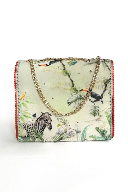 The Garnish Company Gilboa Elephants On An Island Print Sling Bag 