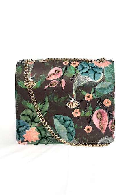 The Garnish Company Mau Crane Print Sling Bag 
