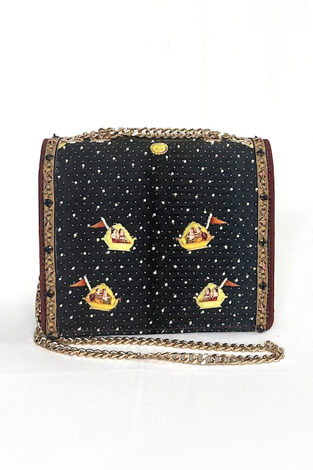 The Garnish Company Govinda Kanha Print Sling Bag 