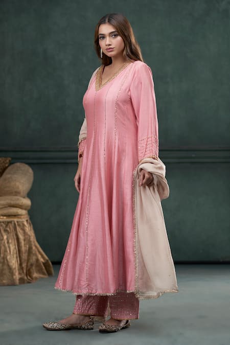 Hirika & Dhruti Sequin Embroidered Anarkali Pant Set 