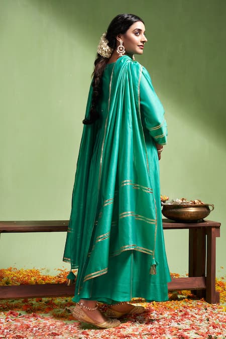 Almaari By Pooja Patel Taraana Embroidered Anarkali Pant Set 