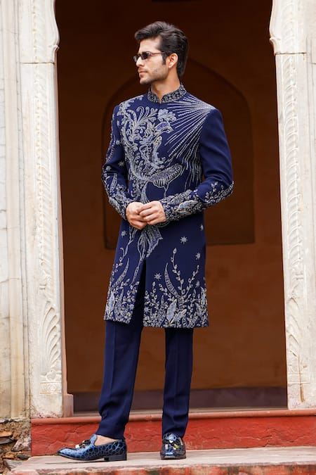 Courtyard By Abhi Florence Ecstasy Embroidered Sherwani With Trouser 