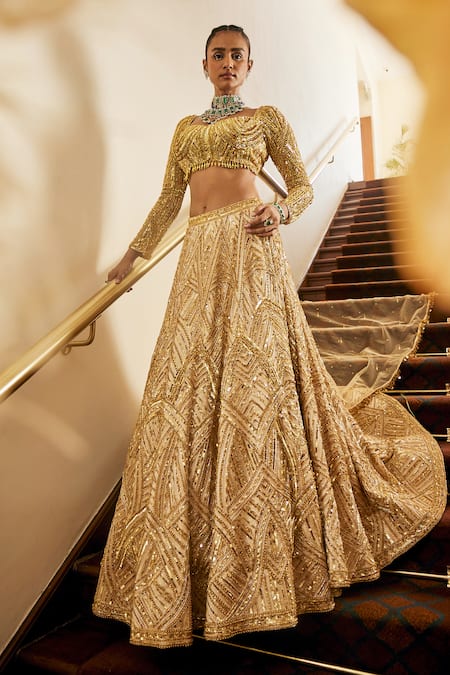 Mani Bhatia Cosmic Mirage Embroidered Lehenga Set 