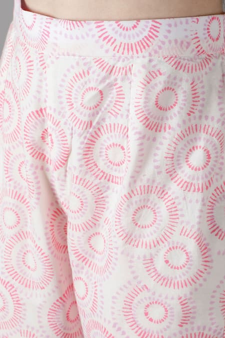 Sheeshakari Pink Silk Mirrors, Embroidery Split V-neck Kurta Pant Set Online at Aza Fashions Sheeshakari_Pink Silk Mirrors, Embroidery Split V-neck Kurta Pant Set _Online_at_Aza_Fashions