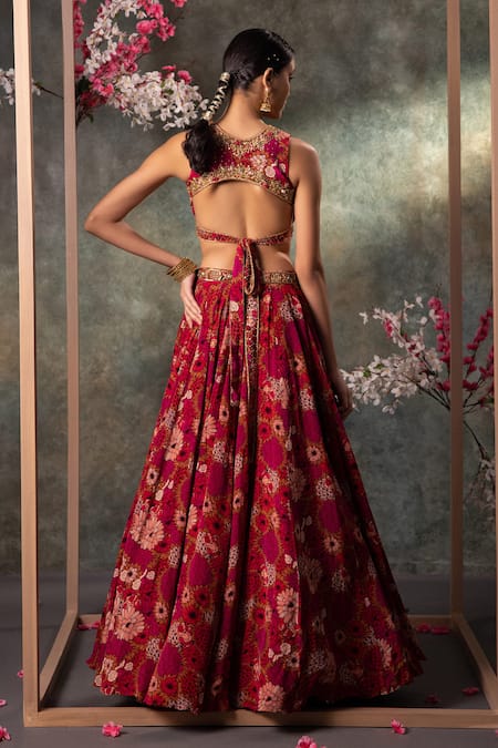 Mehak Murpana Embroidered Blouse & Lehenga Set 