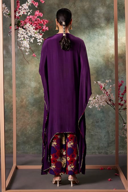 Mehak Murpana Zardozi Placket Embroidered Kaftan Kurta & Pant Set 