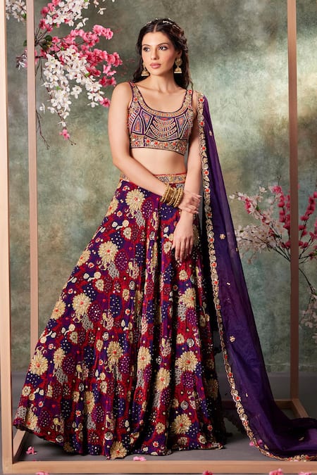 Mehak Murpana Bloom Print Lehenga Set 