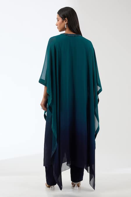 Anjali Kanwar Sequin Embroidered Kaftan Tunic & Pant Set 