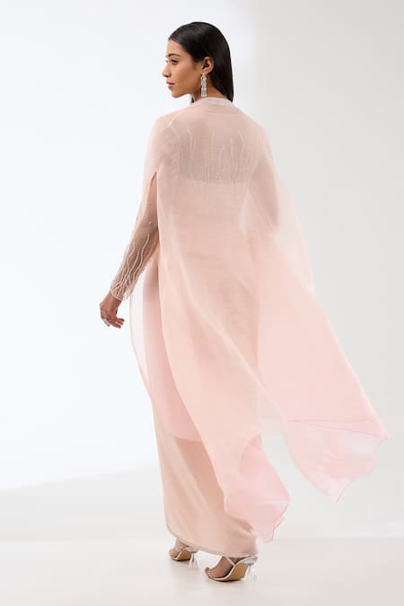 Anjali Kanwar Border Embroidered Cape Kurta Set 